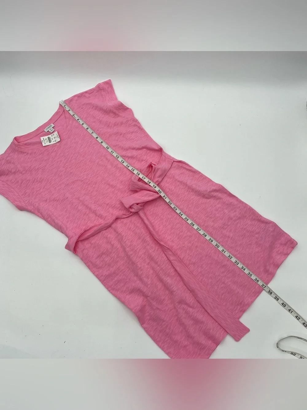 J.Crew Pink T-Shirt with Bow Tie Dress size M